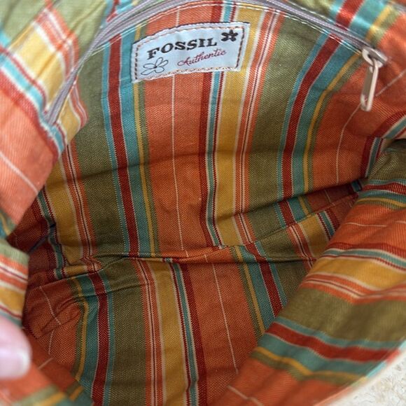 Fossil Canvas & Leather Mini Safari Bag - Picture 9 of 11